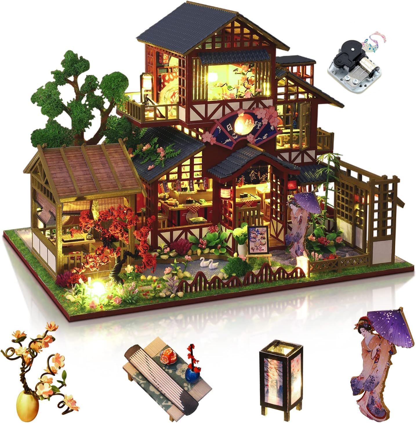 Amazon.com: WYD DIY Miniature House Kit with Music,Japanese Style