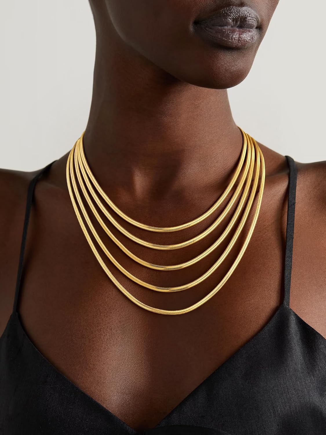 S925 Sterling Silver 3.5mmSnake Trendy Unisex Jewelry 18K Gold Plated Chain Necklace For Women