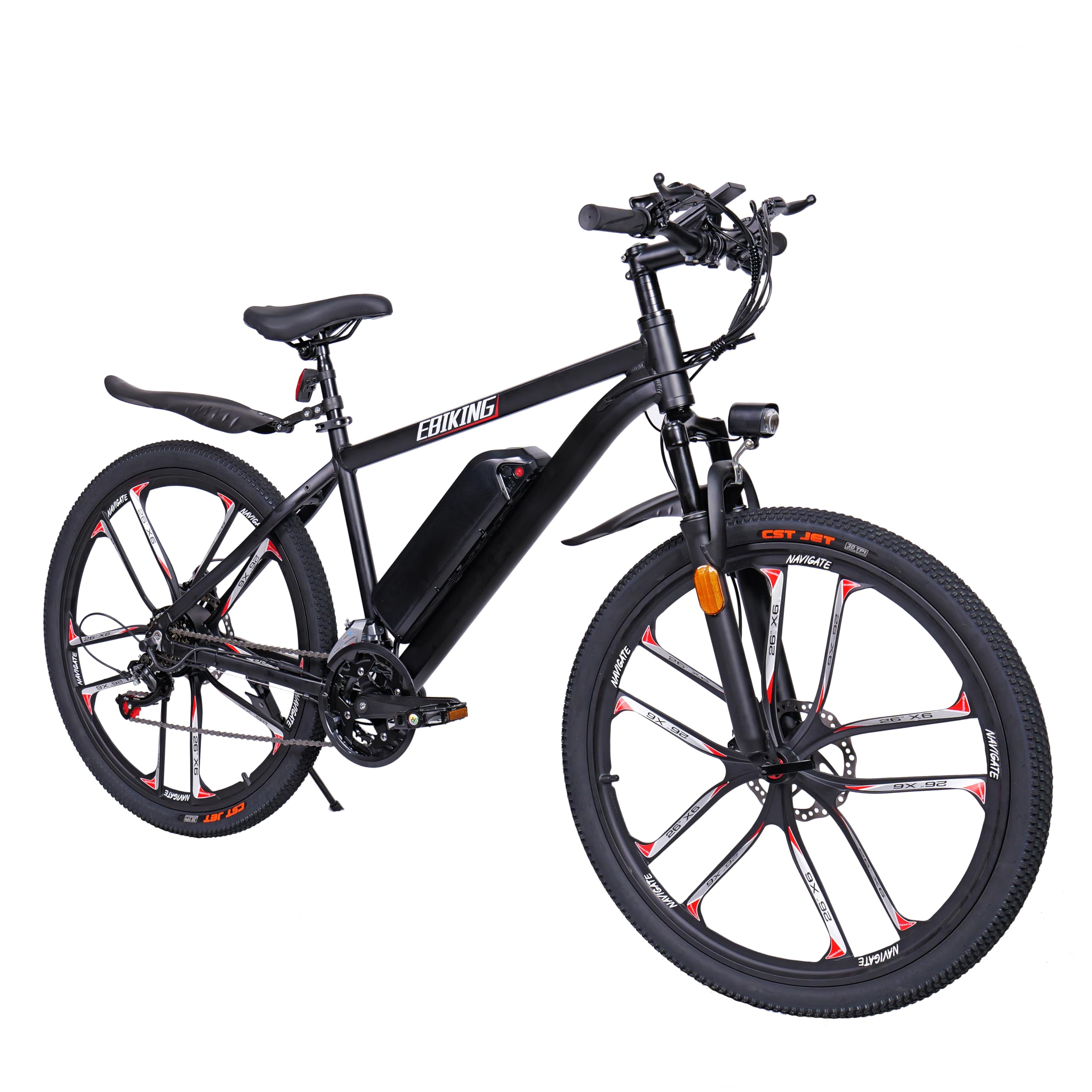 Amazon | EBIKING 電動アシスト自転車 アルミフレーム 超軽量 26インチ