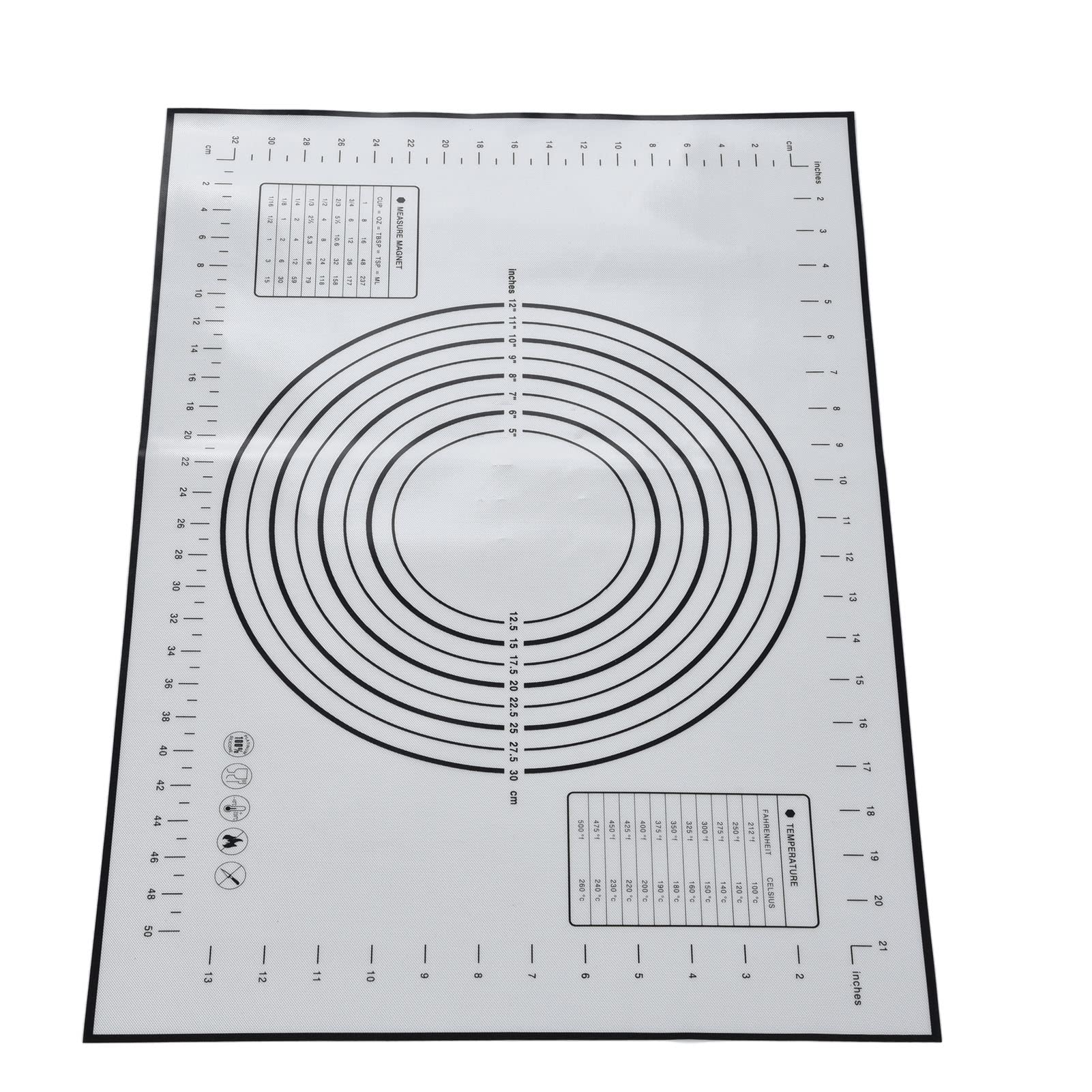 Silicone Rolling Mat Thickened Fiberglass Kneading Mat Dough Oven Baking Mat 24 X 16 Inch Large Black