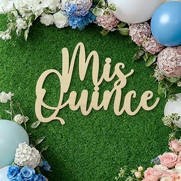 Mis Quince Sign for Backdrop, Quinceaera Sign, Happy Birthday Banner, Hello 15, 15th Birthday Party Decorations, Birthday Party Backdrop for Girls Boys, 17.7 x 13.8 inches,