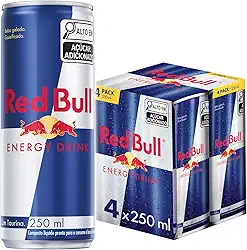 Pack de 4 Latas Red Bull Energético, Energy Drink, 250ml