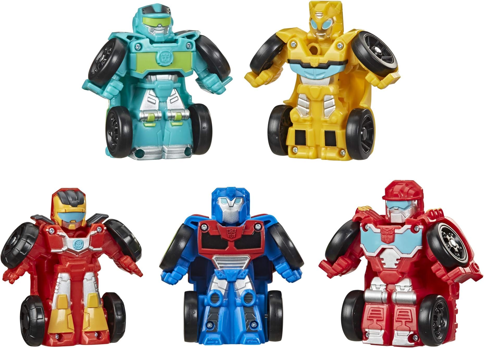 Transformers Playskool Heroes Rescue Bots Academy Mini Bot Racers Converting Robot Toy 5-Pack, 2-Inch Collectible Toy Cars, Kids Easter Egg Fillers or Basket Stuffers (Amazon Exclusive)