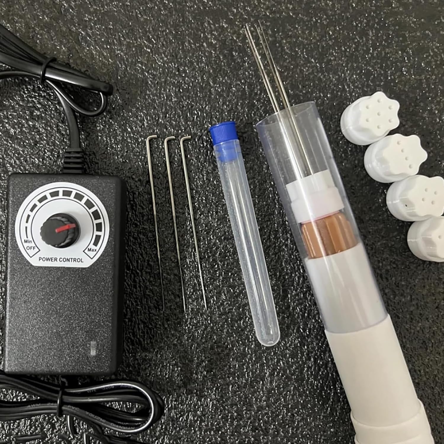 Máquina Eléctrica Para Fieltro Con Aguja, Máquina De Fieltro De Lana Diy Con 7 Agujas Y 5 Cabezales De Repuesto Para Trabajos De Manualidades Y Pintura De Lana.