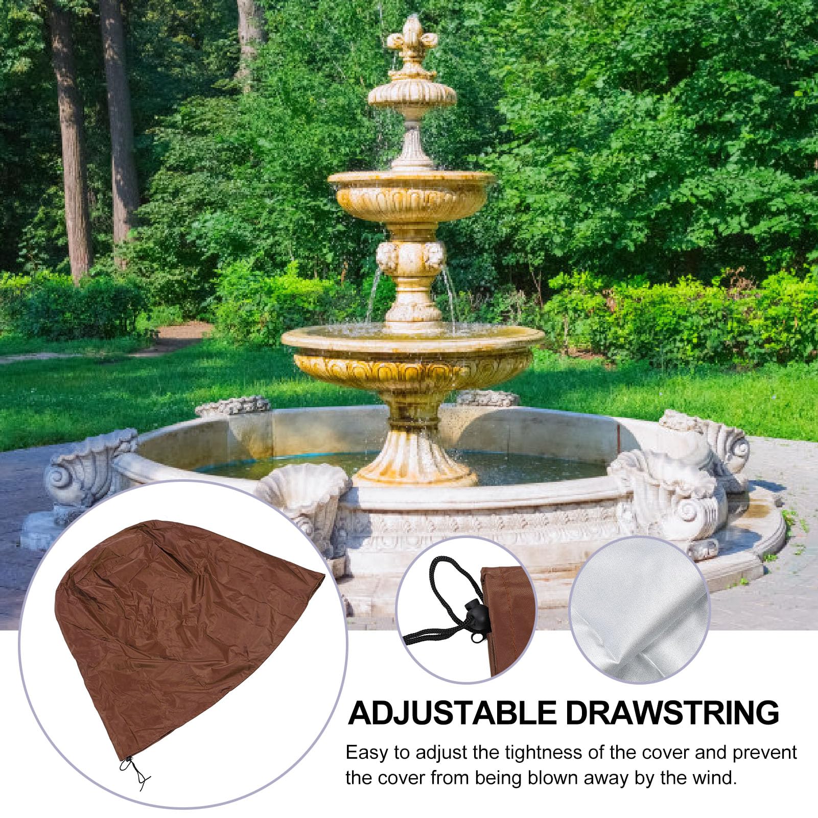 Sinbana Brunnenabdeckung Für Draußen - Wasserdicht & Windfest Mit Reißverschluss