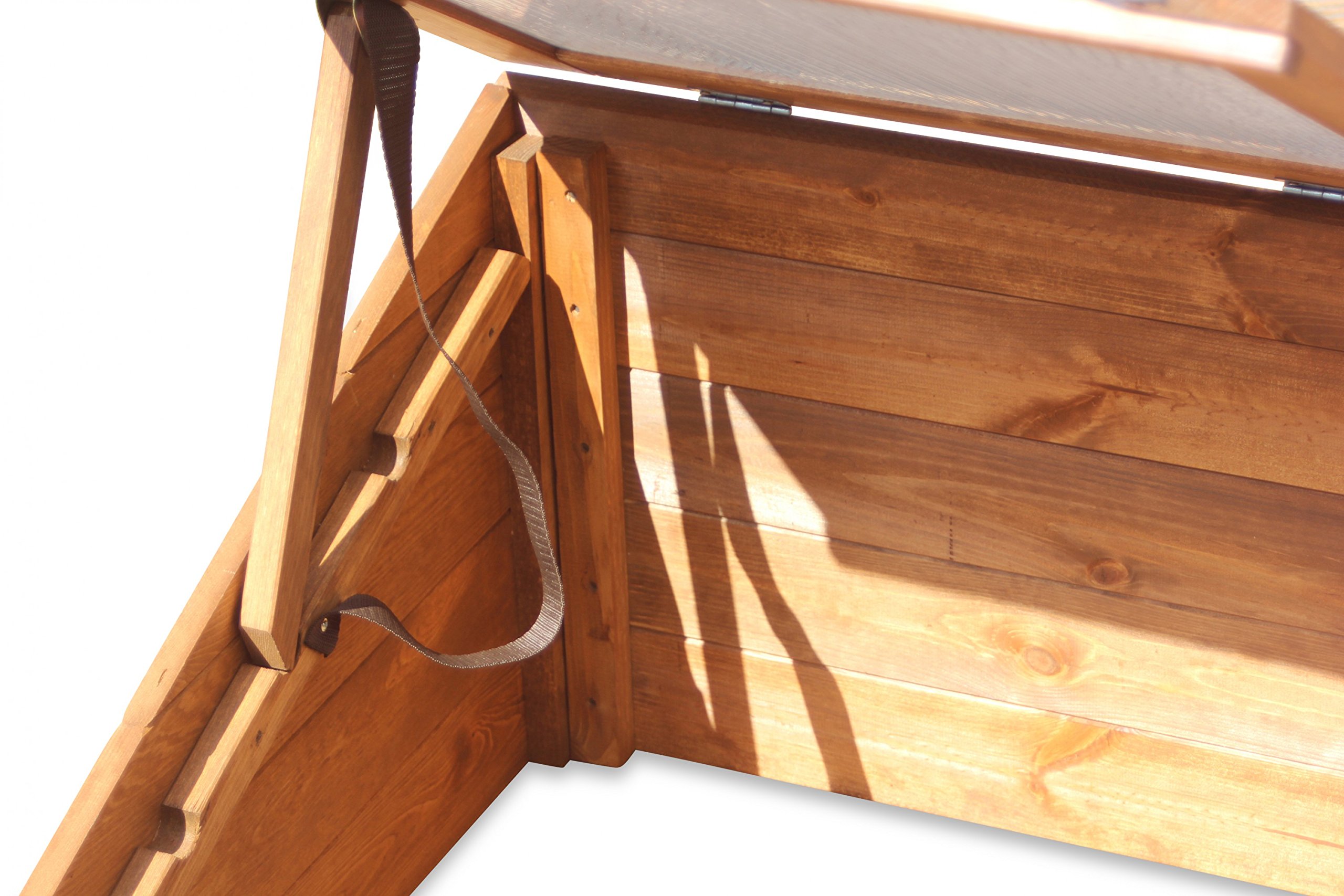 Frühbeet Treibhaus Kräuterbeet aus Holz, L116 x T54 x H42/19 cm