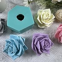 Vista 6 de Molde de Silicona 3D de Flor de Rosa Floreciente para Resina Flor Jabón Vela Haciendo Moldes DIY Molde de Pastel de Boda Decorando con Epoxi Molde
