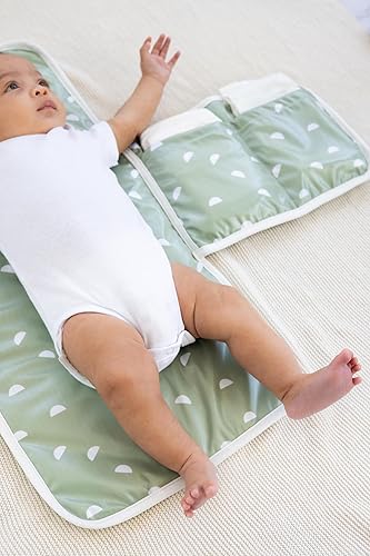 Miniatura 6 de Pearhead Cambiador de pañales para bebé, lavable y portátil, cambiador de pañales para recién nacidos y bebés, bolsa de pañales esencial, verde