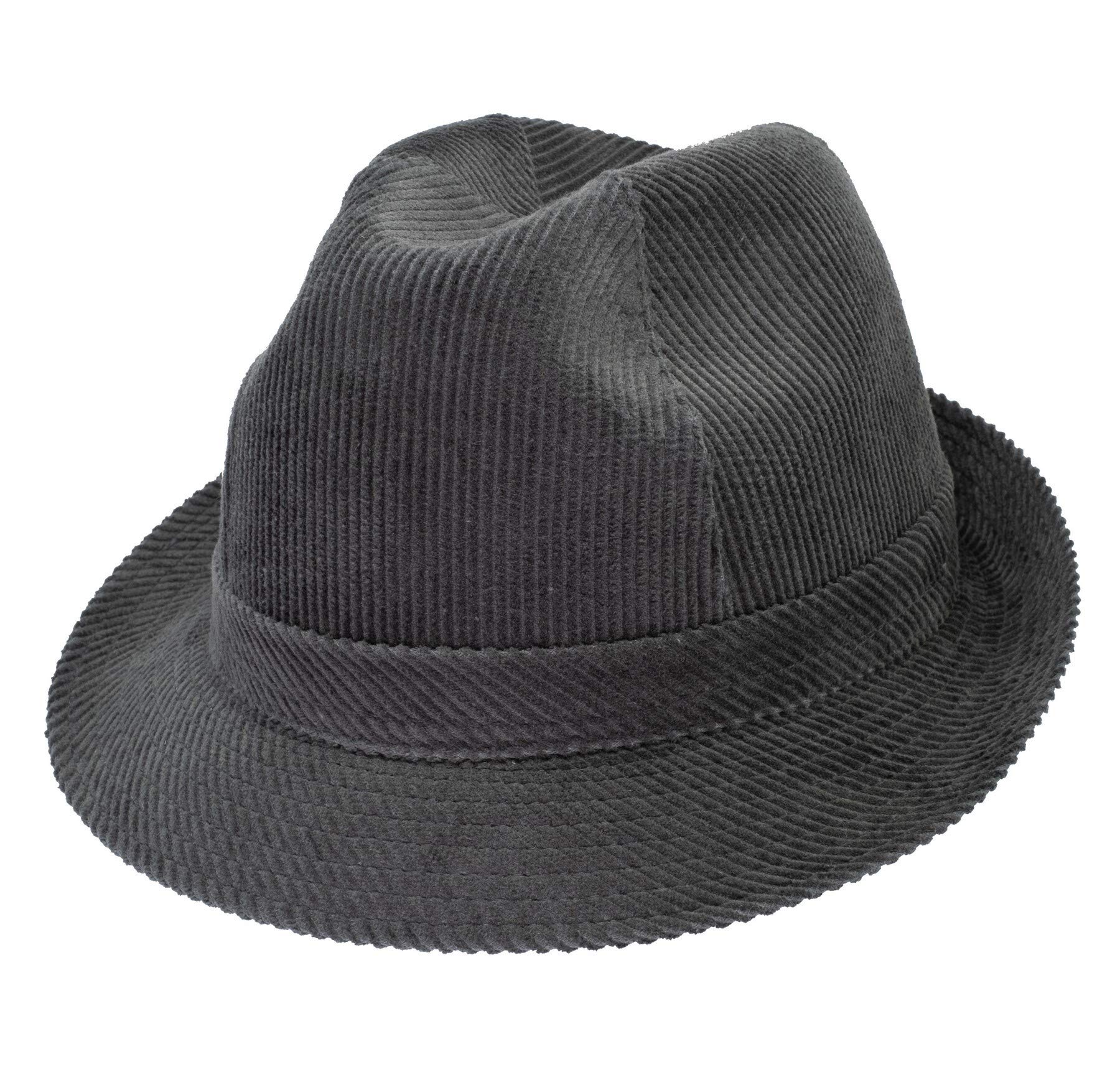 Sombrero de pana Krause Trilby estable – sombrero de tela en los colores: beige, marrón, gris, verde.
