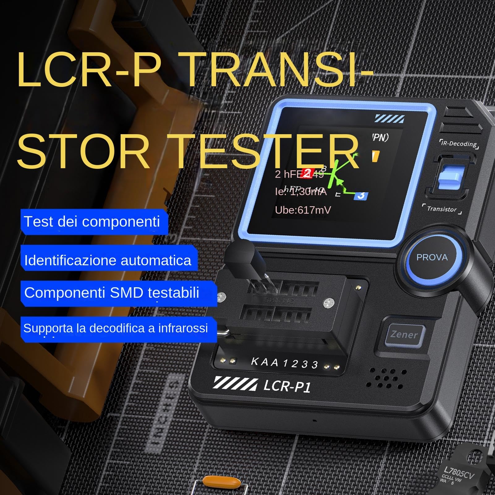 Osciloscopios de laboratorio Tester para transistores instrumento de