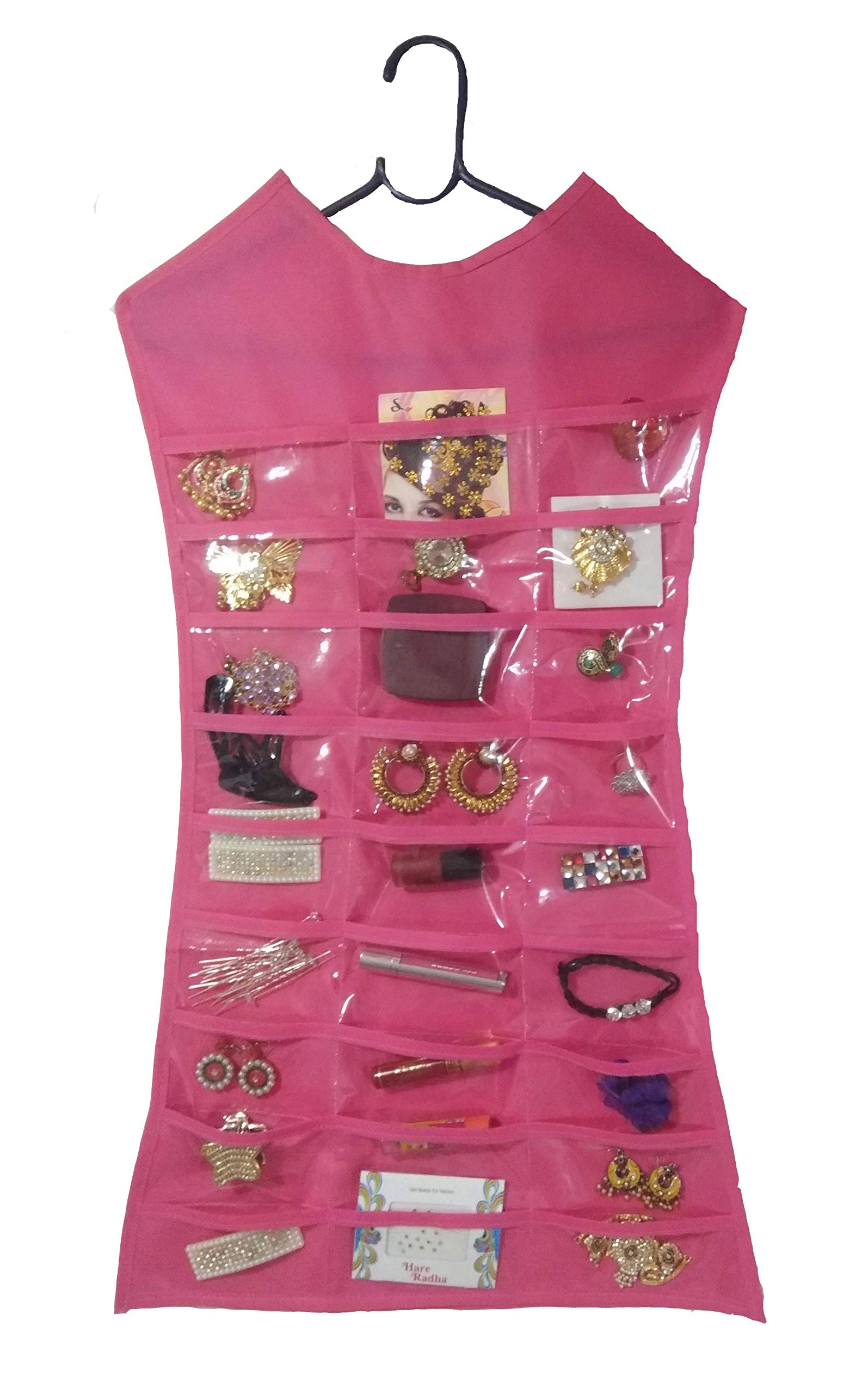 SAPTASHRI Double Sided Dress Shape Multiuse Jewellery Organizer