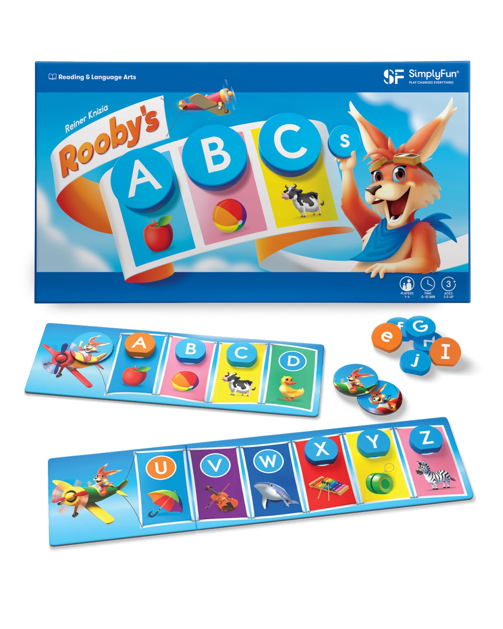 SimplyFun Rooby's ABCs - A Kids Game to Learn About Letter Recognition and Alphabet Sequencing