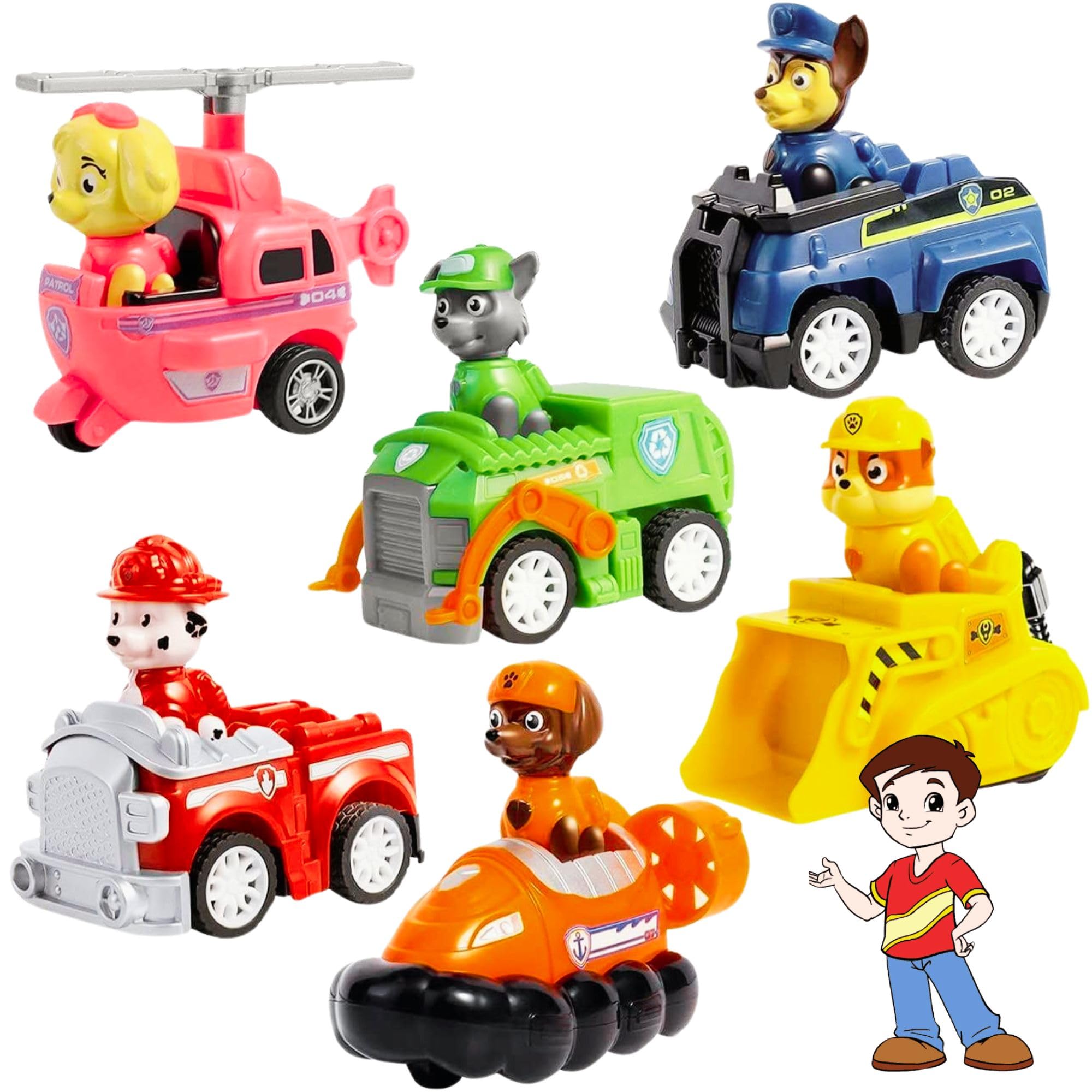 Mallexo Pop Buddies Rescue Dog Patrol Team Toy for Kids Birthday Gift Pups Rescue Police Cruiser Play Set with Pow Action Figure Super Heroes Toys for Boys & Girls Team Mission Figurine Age 3+ (A22)