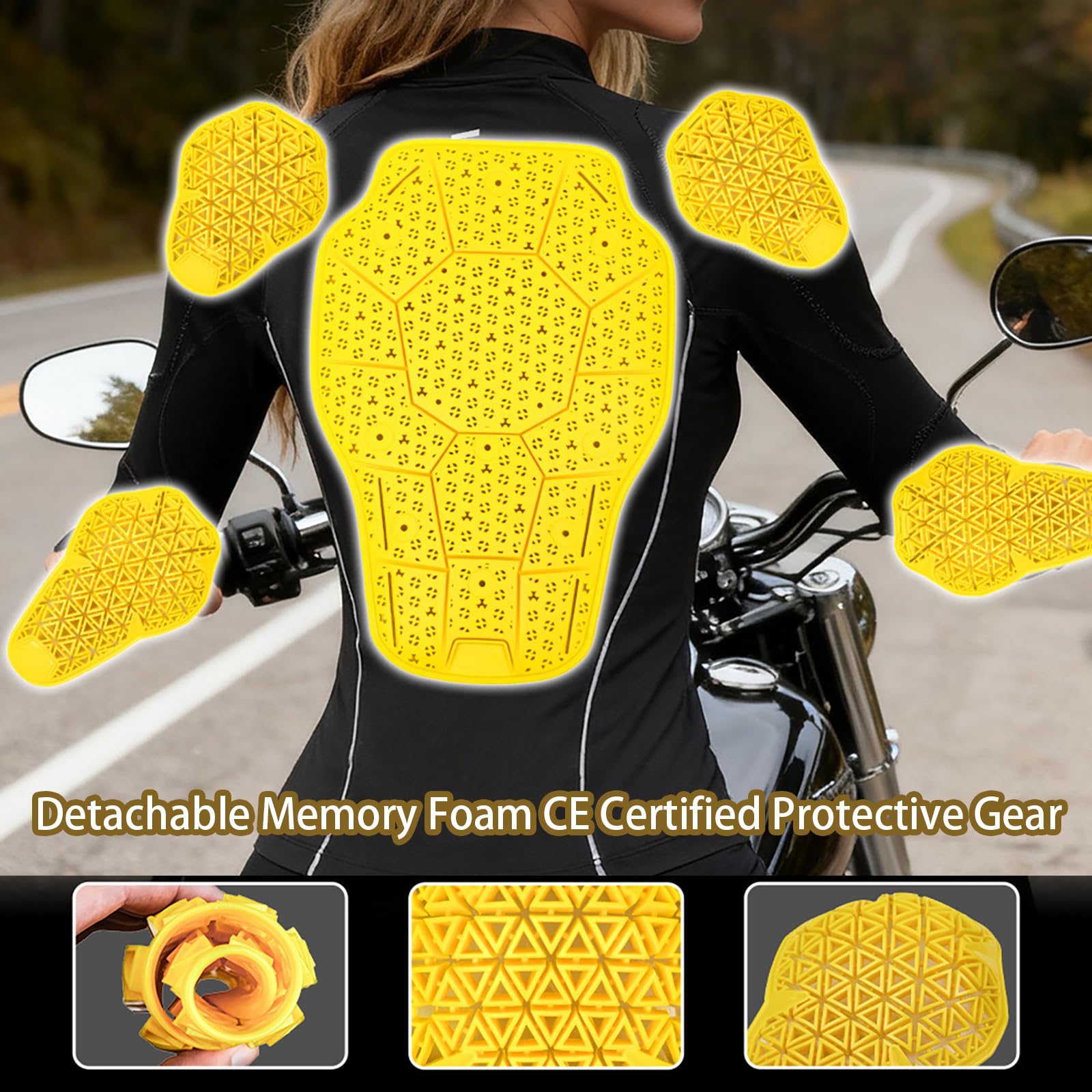 ARMAAN Maglia Da Moto Da Donna Con Protezioni CE, Giacca Da Moto Termica, Strato Base In Pile, Antivento, Ideale Per Touring In Autunno E Inverno, Motocross,White-M