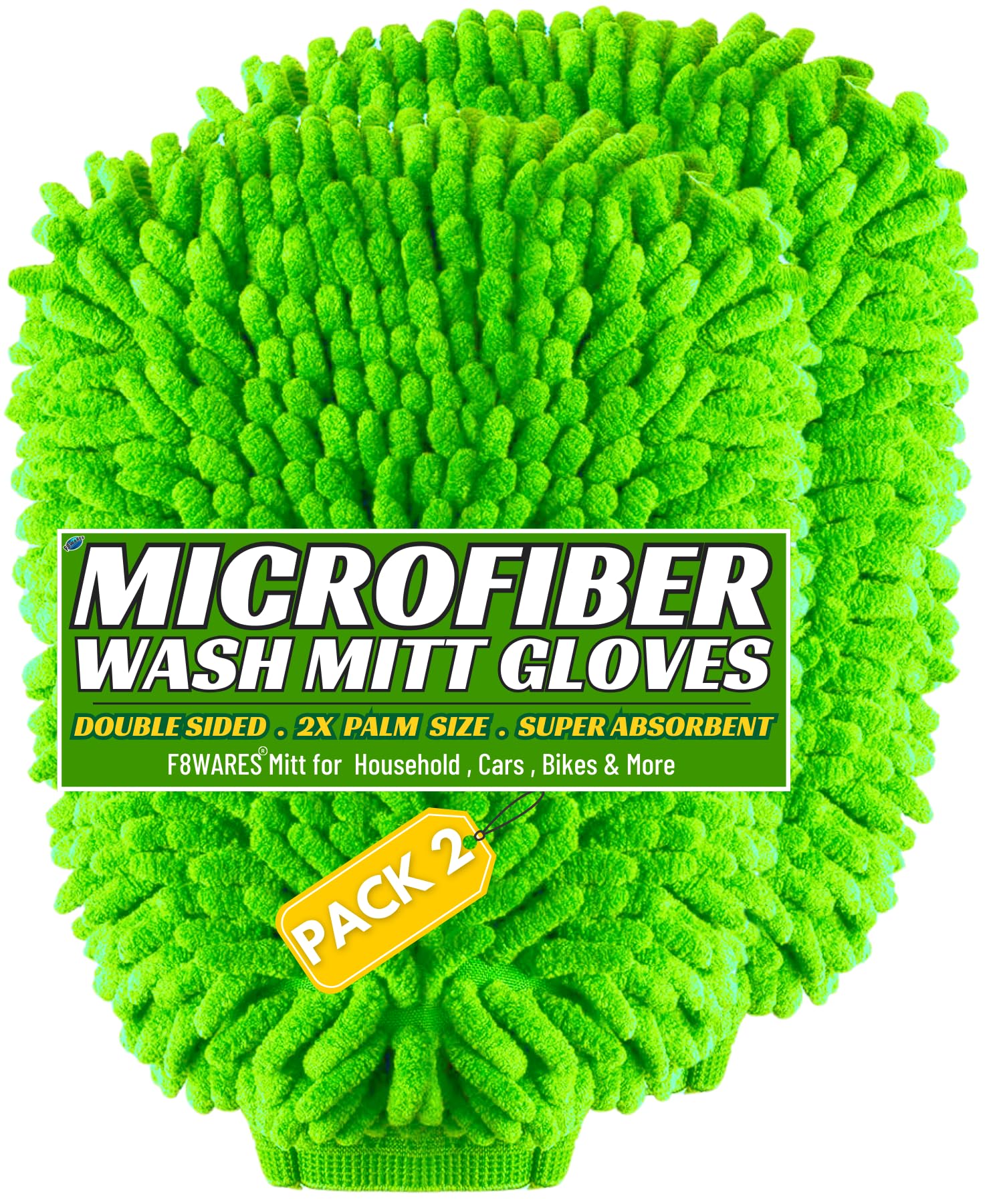 F8WARES Big Microfiber Gloves for Home Cleaning - Cleaning Gloves - Car Washing Gloves - Microfibre Hand Glove - Car Wash Gloves Microfiber - Dusting Gloves Mitt - Hand Gloves for Cleaning Purpose (B0CL6NL5JY) Amazon Price History, Amazon Price Tracker