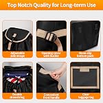 Sac de voyage pour siège auto, grand sac de couverture de voyage de siège auto avec résistance à la déchirure & Améliore le tissu de point, sac de vérification durable de porte pour avion, convient aux sièges auto convertibles, porte-bébé & Sièges d'appoint