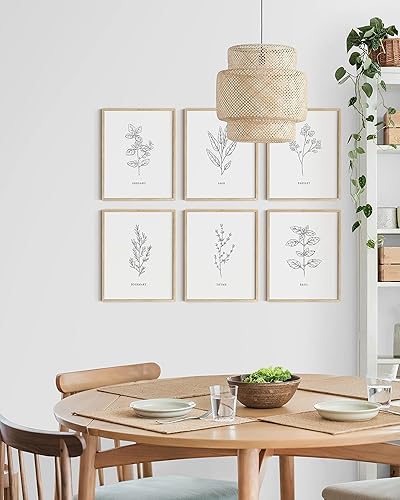 Miniatura 4 de HAUS AND HUES Decoración de pared de hierbas de cocina para cocina, impresiones artísticas de hierbas y letreros de cocina, impresiones de hierbas,