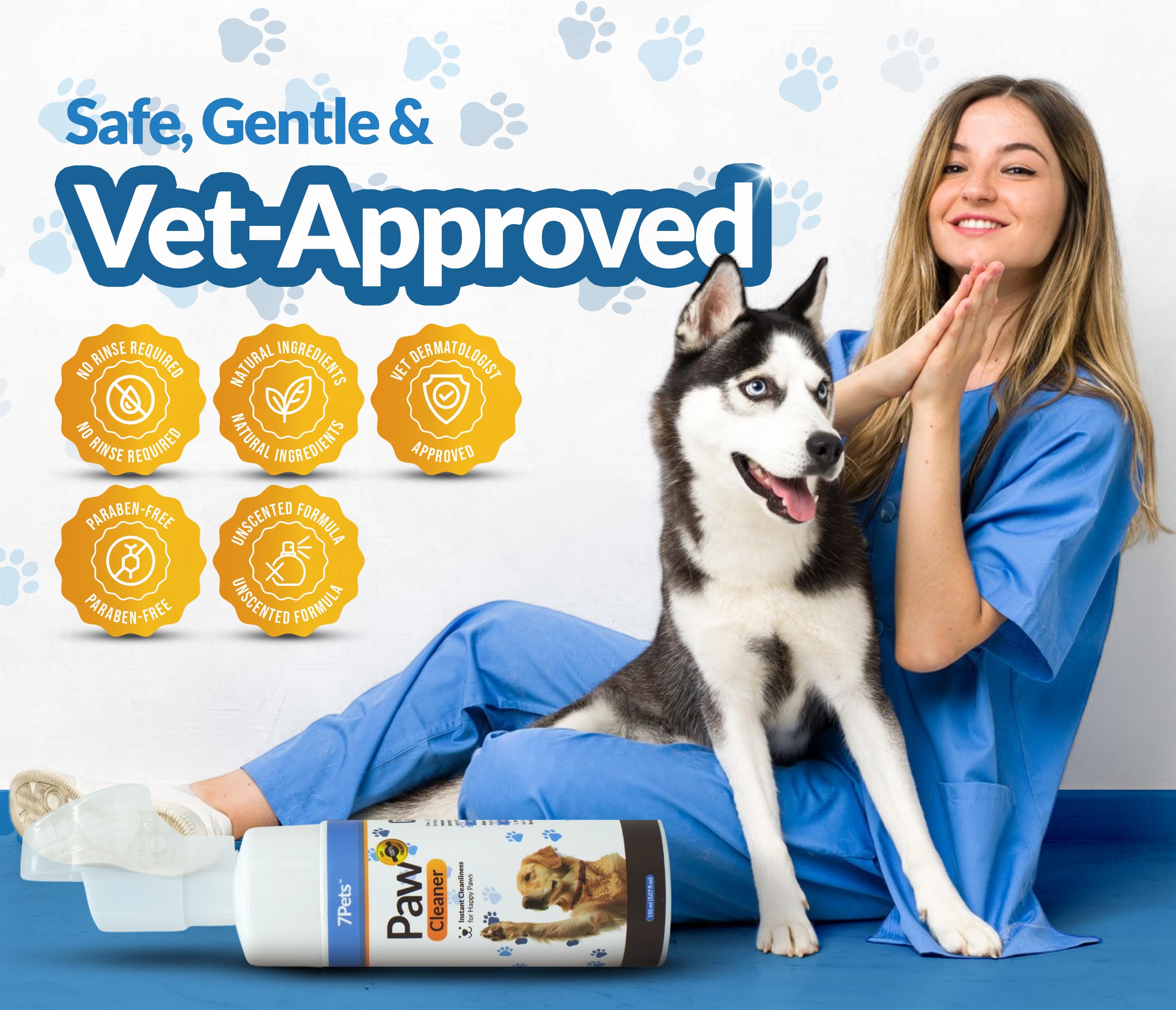 Paw Cleaner for Dogs & Cats | Gentle Dog Paw Washer | No Rinse Foaming | Unscented | Pet Foot Cleaner with Built-in Silicone Brush for Muddy Paws | Puppy & Kitten Paw Wash | 5 fl oz - image 4