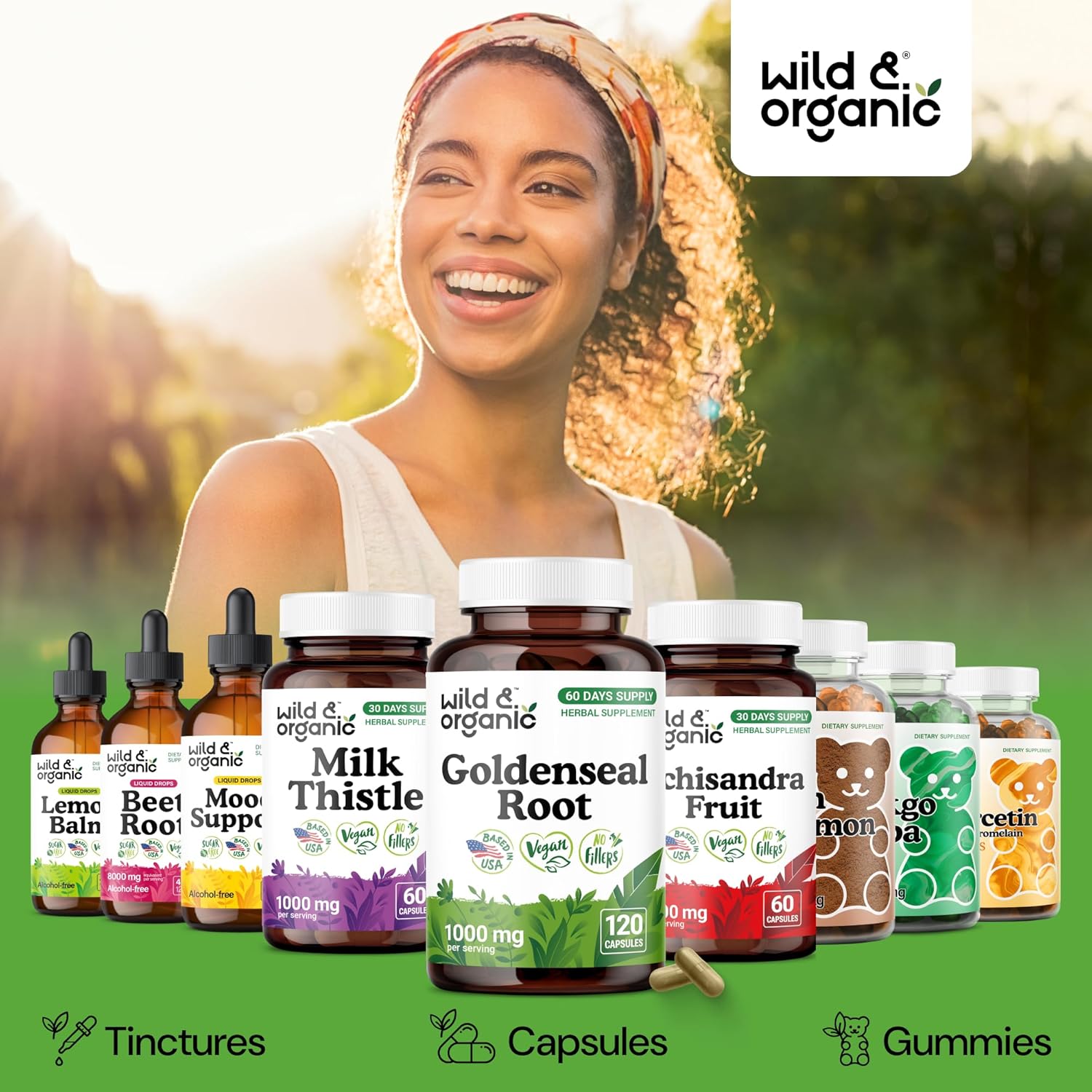 Wild & Organic Goldenseal Root Capsules 1000mg - Immune & Lung Support - 120 Goldenseal Powder Capsules - 2 Month Supply - Vegan, No Fillers, Non-GMO - Image 6