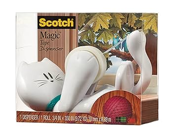 thumbnail image 2 of Scotch Kitty Dispenser With Scotch Magic Tape, 3/4 X 350 Inches, 1 Roll 2 of 12