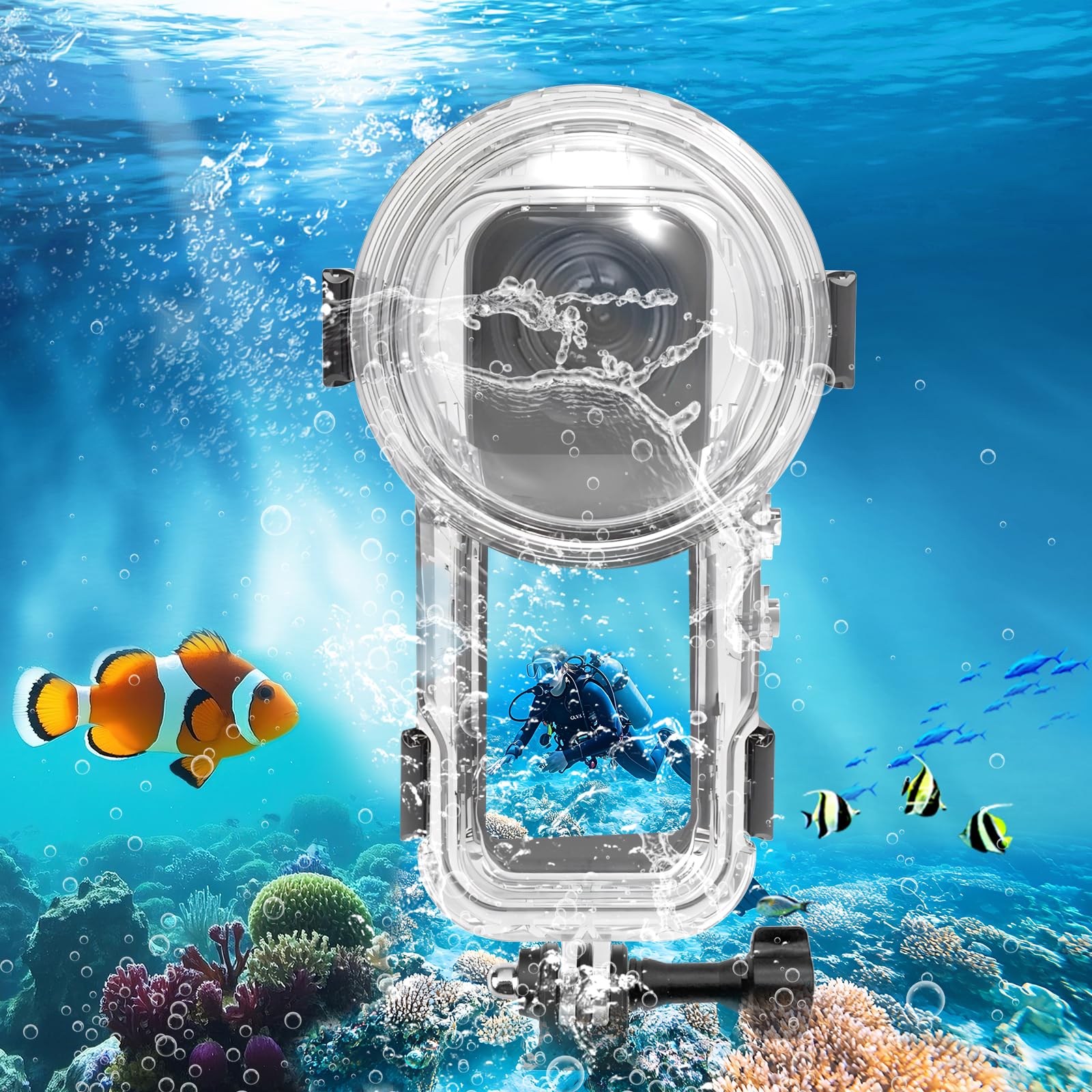 60M/196FT Invisible Diving Case for Insta360 X5