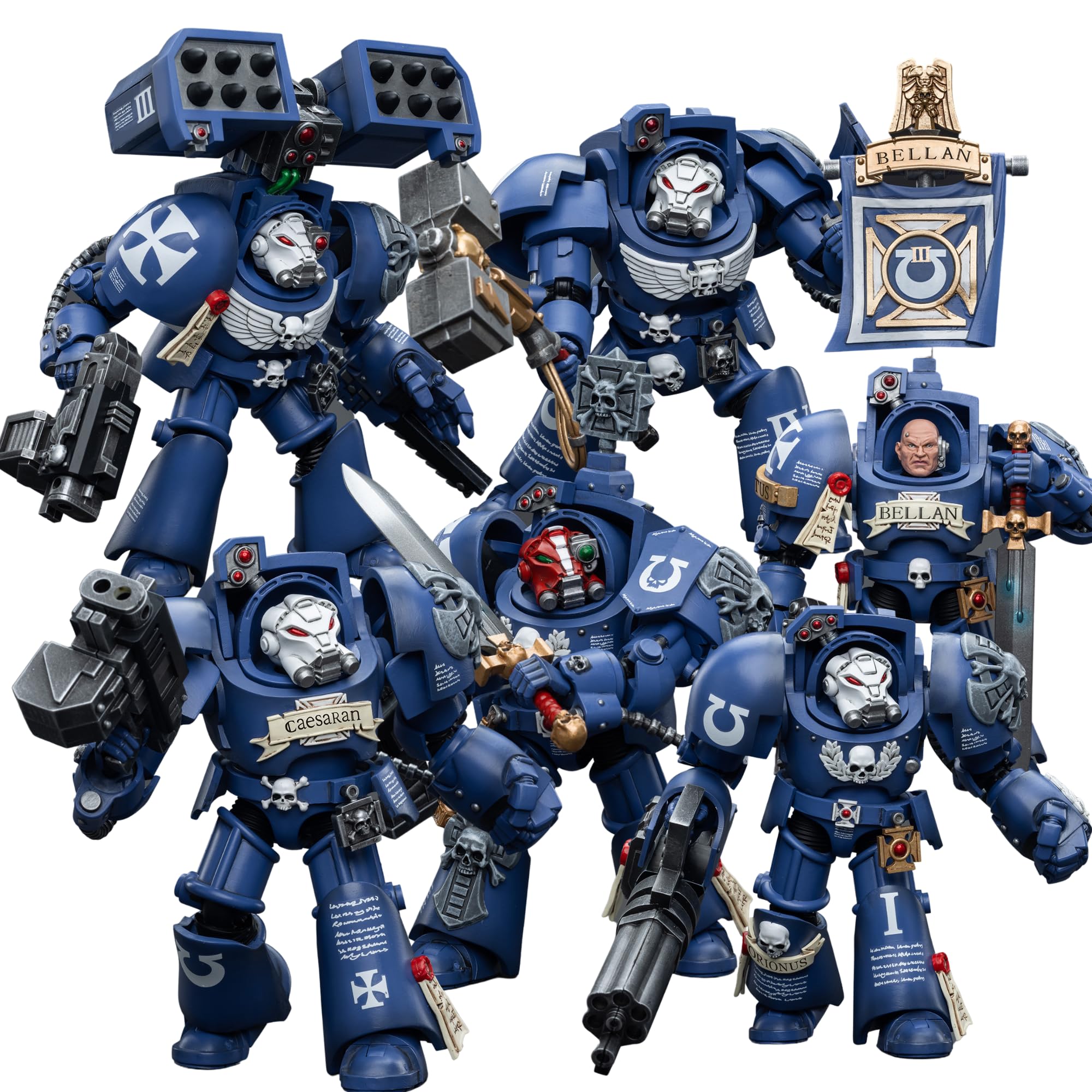 JOYTOY 1/18 Warhammer 40.000 Ultramarines Sternguard Veteran – Set Di 5 Action Figure Da Collezione, 12 Cm