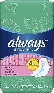 Always Ultra Thin Slender with Flexi Wings, 36 Count