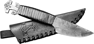Toferner Viking Knife Thor, Norse Hand Forged Knife with Genuine Leather Case, Hardened Blade, Nordic Knife, Original Gift Idea for Men - Toferner