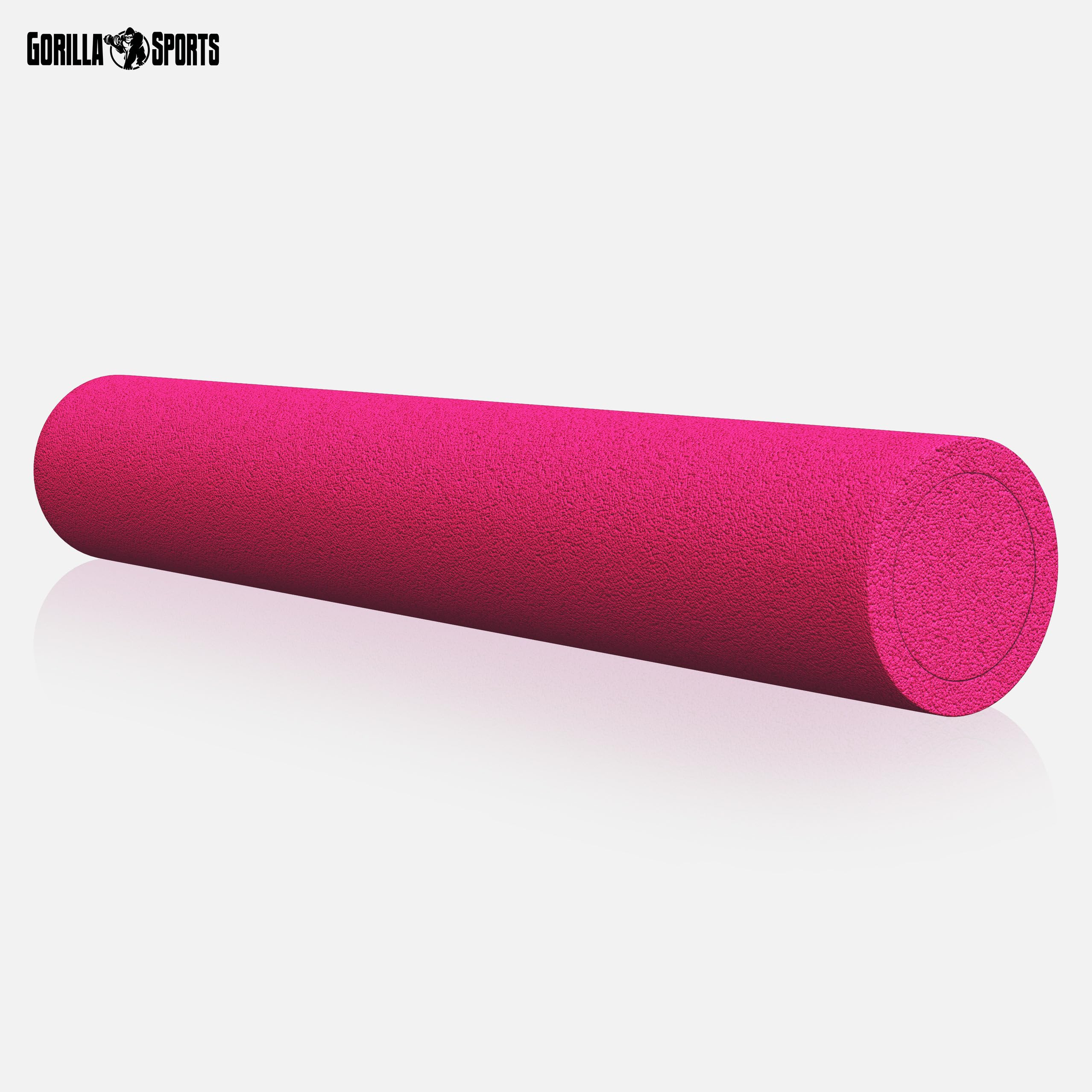 GORILLA SPORTS® Rouleau Pilates - 60x15/90x15cm, Polyéthylène Mousse EPE, Légèreté, Durable, Doux, Stable, Résistant à l'Eau - Massage, Foam Roller, Fitness, Sport Maison, Yoga