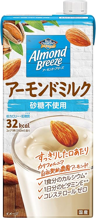 アーモンド・ブリーズ 砂糖不使用 1L ×6本