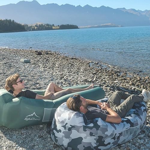 Miniatura 4 de AlphaBeing - Colchón inflable para viajar, acampar, senderismo, ideal para fiestas de piscina y playa, silla larga inflable perfecta para pícnics o