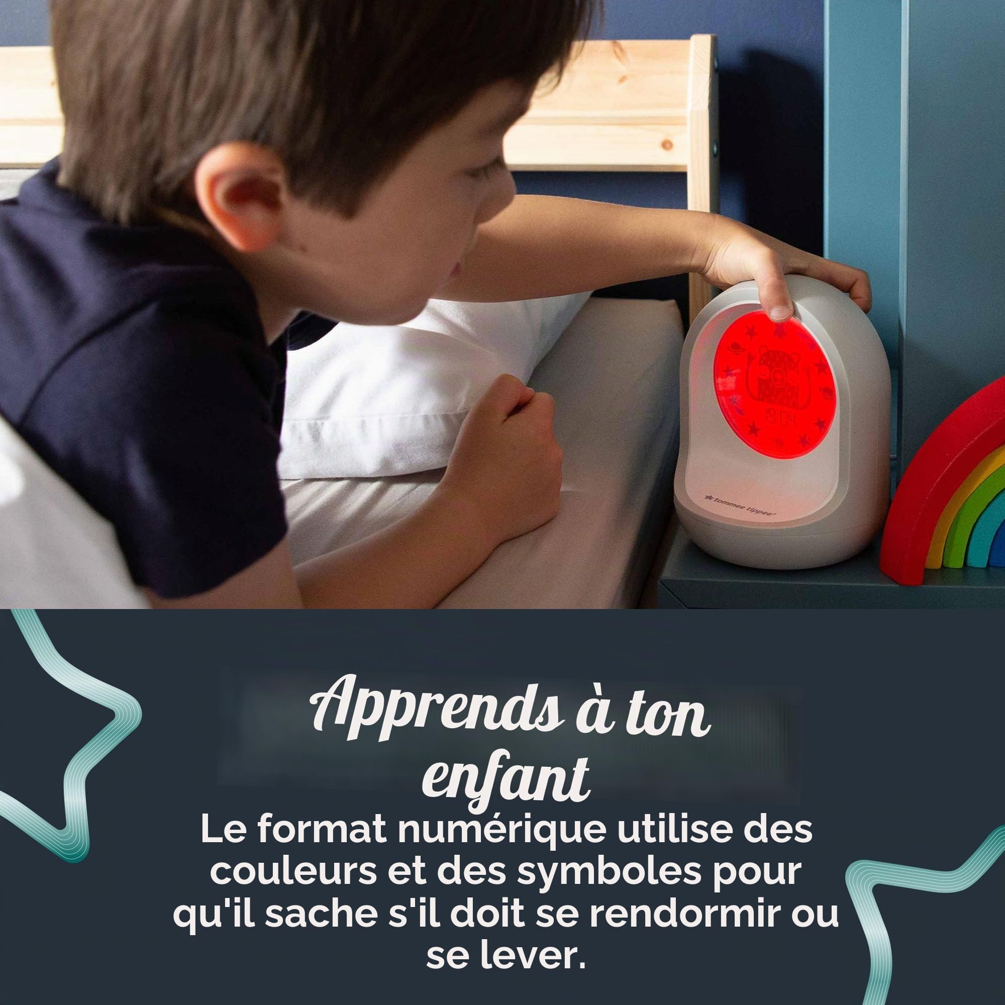 Tommee Tippee Réveil éducatif Timekeeper, aide au sommeil connectée pour les enfants