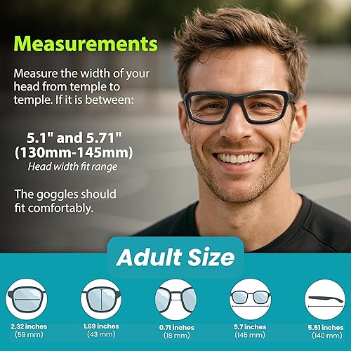 Miniatura 4 de BLUE CUT Gafas de protección deportiva, lentes fotocromáticas, gafas de seguridad para baloncesto, pickleball para deportes de interior y exterior