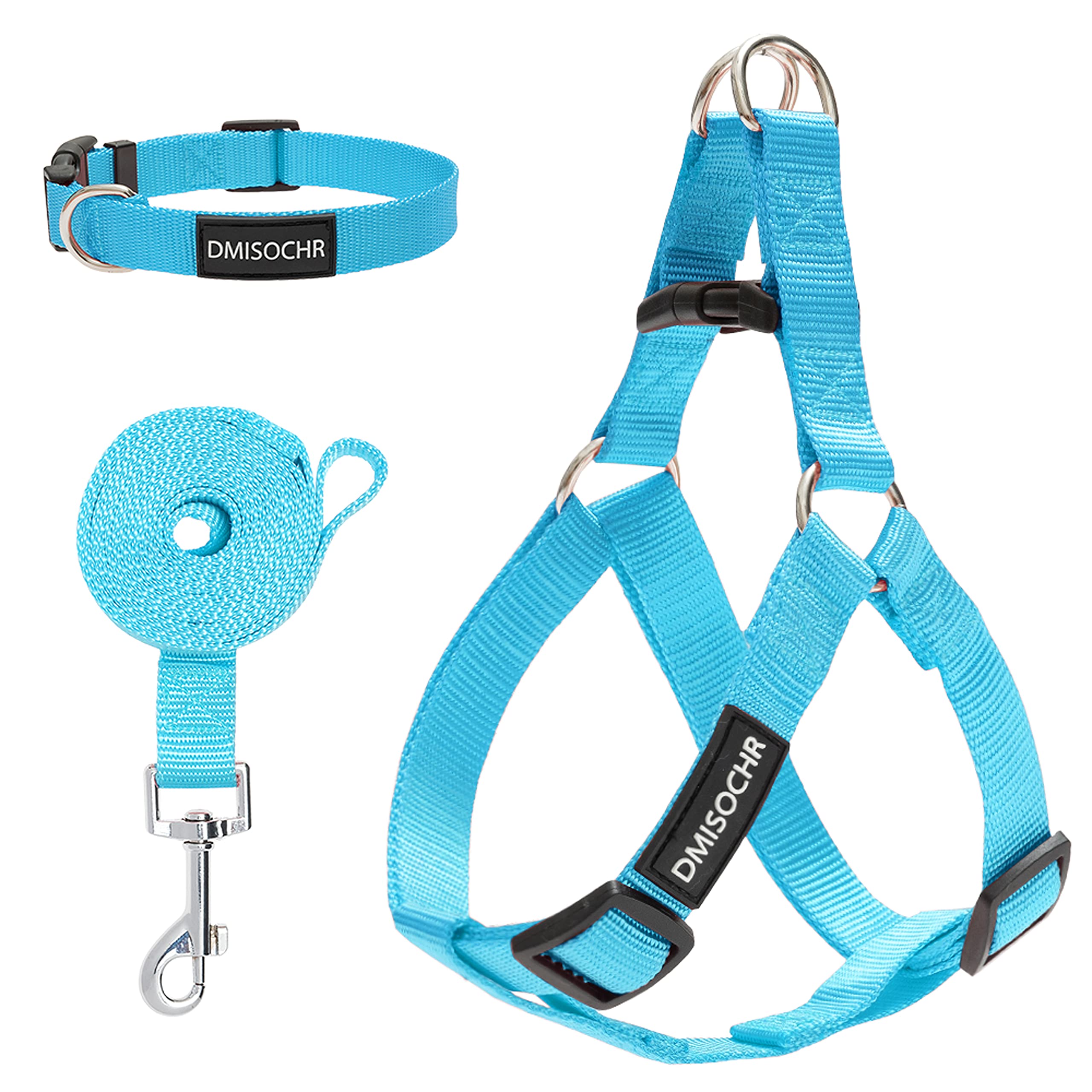 No Pull Dog Harness - Adjustable Step-in Harness & Leash Set for Small, Medium, Large Dogs - Escape Proof Soft Pet Harness for Walking, Training,