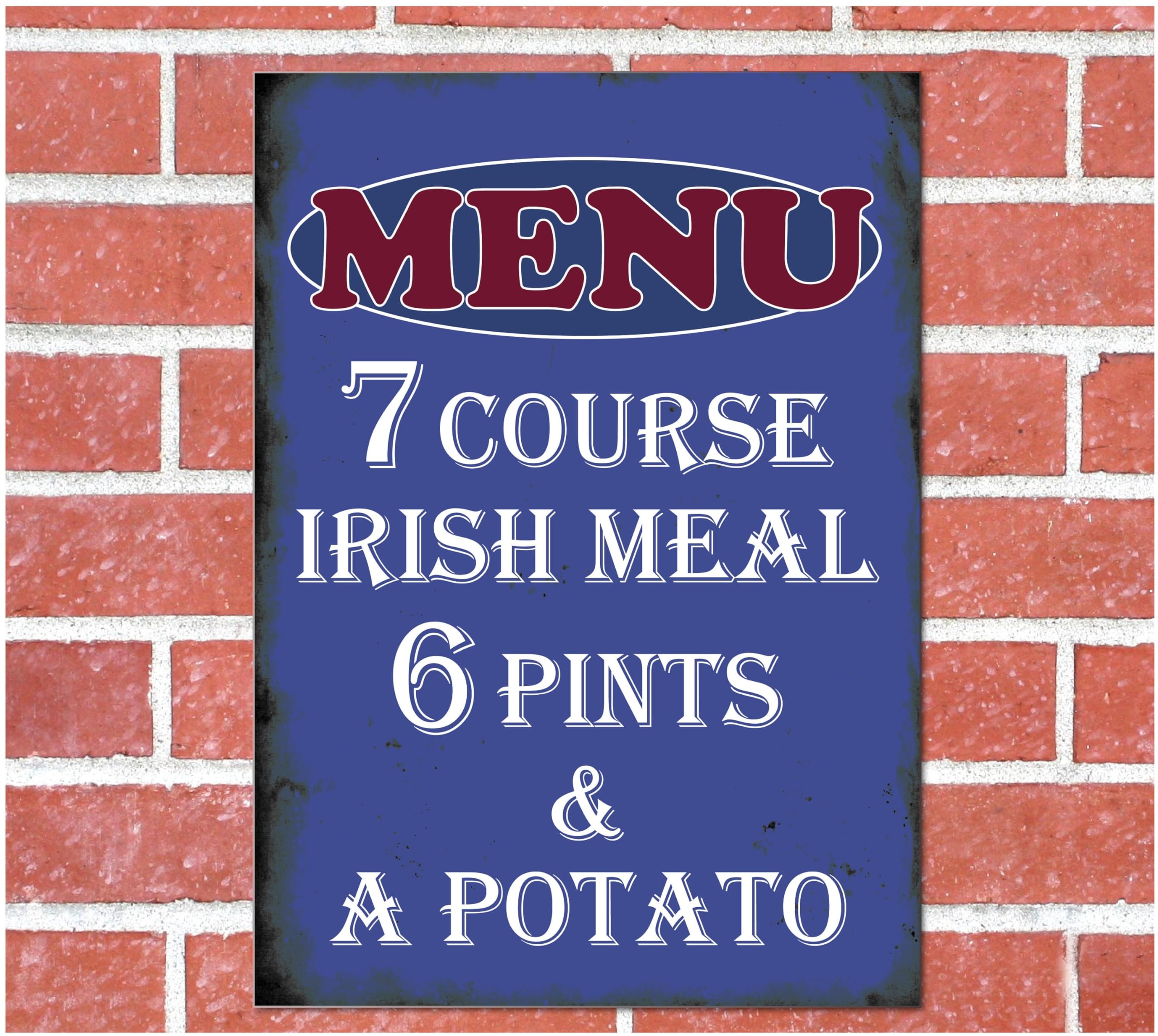My Pixel Print Metal Irish Meal Retro Sign Man Cave Bar Pub Plaque Party Vintage Gift