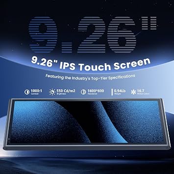 9.26 Carplay Screen for Car, Wireless Portable Car Play Screen for Apple CarPlay & Android Auto, OTA Updates, Backup Camera, Bluetooth 5.0, Mirror Link, Voice Control, GPS Navigation, FM