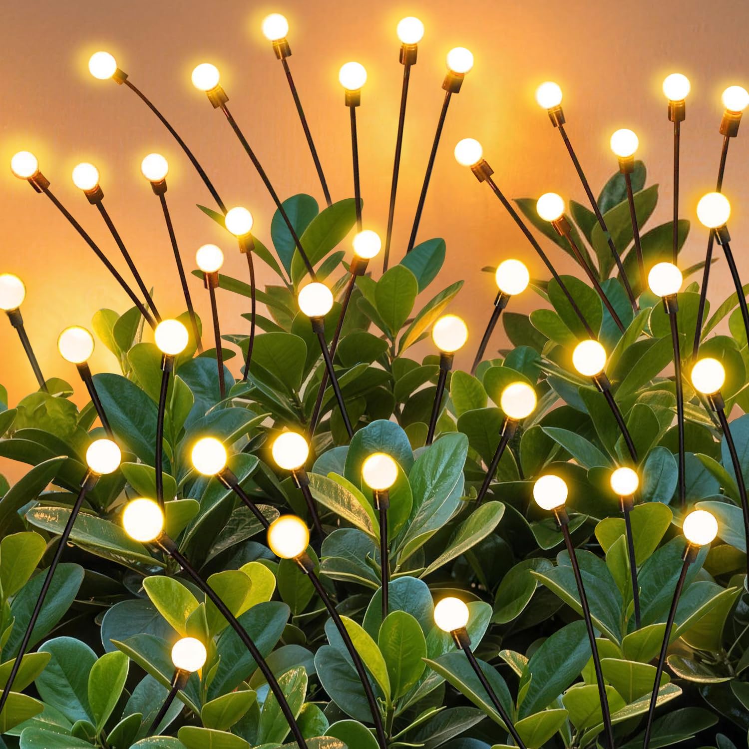 Lampe solaire de jardin luciole en étoile pour patio et pelouse