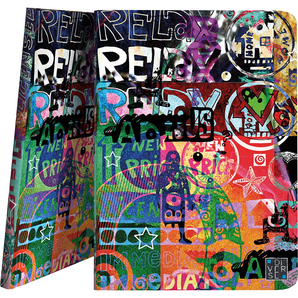 Grafoplás 1332418 Folder with 30 Pockets A4 Transparent Polypropylene Cover Various Model Relax, Multicolor