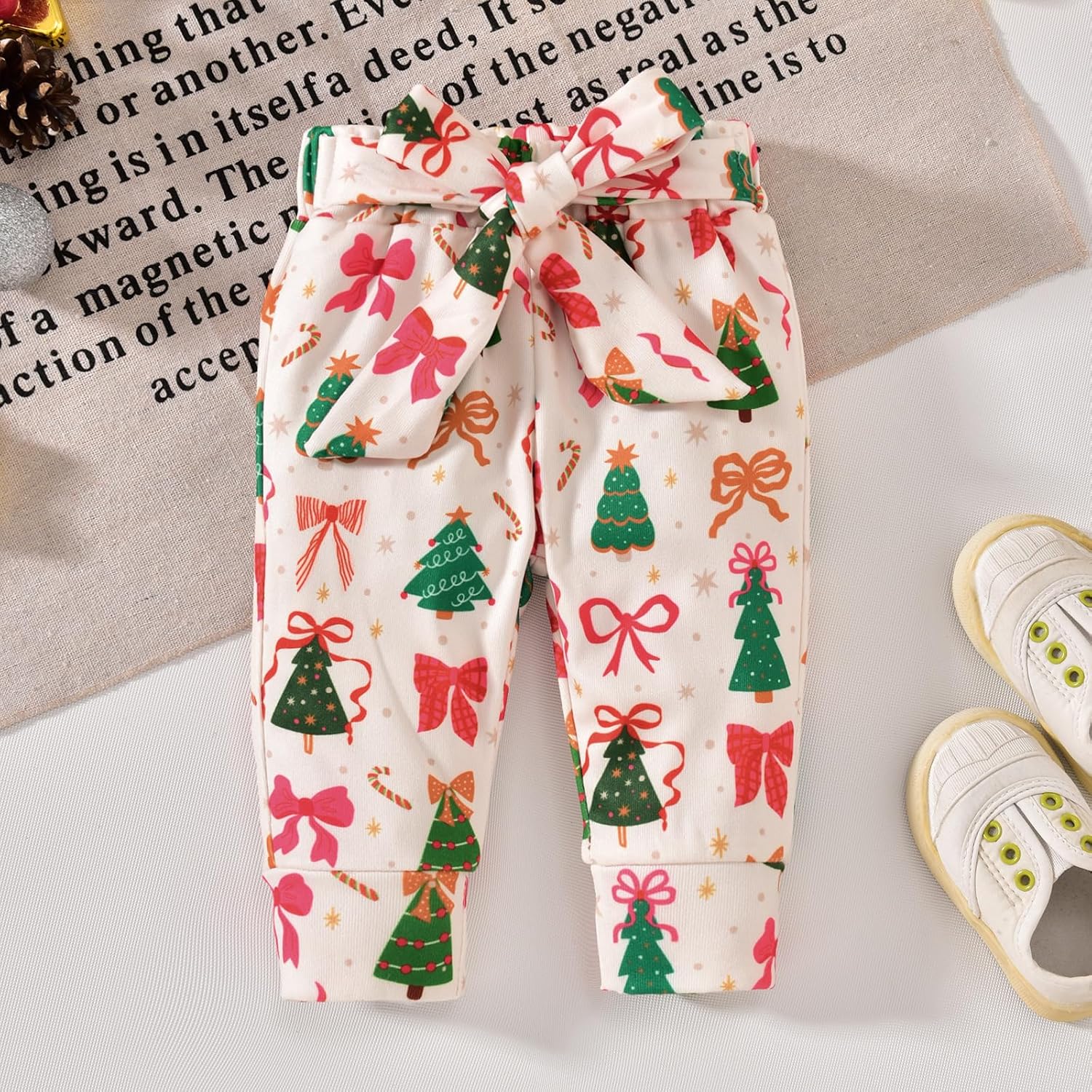 Aalizzwell Preemie Newborn Infant Baby Girls Clothes Ribbed Romper Bodysuit Pants Set Fall Winter Outfits - Image 4