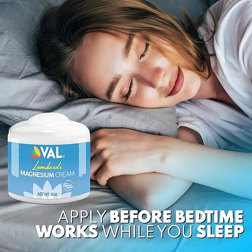 Miniatura 10 de VAL Lombardi Nighttime Magnesium Zechstein Cream | Loción hidratante de rápida absorción para piernas, pies y pecho | 4 onzas | Jojoba y tuberosa |