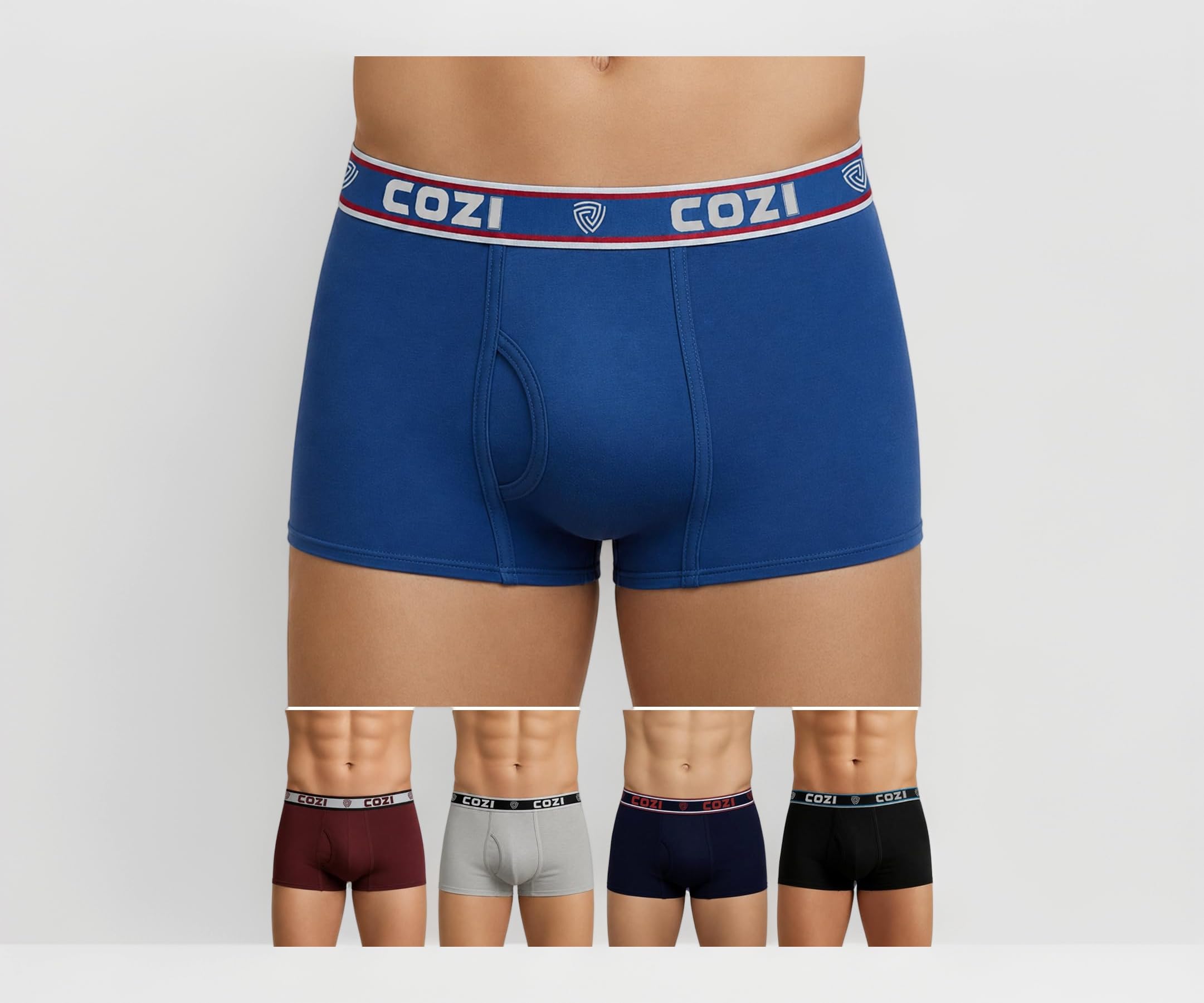 Mens Pure Cotton Solid Mini Trunk | Mini Trunk Underwear for Men | Color and Print May Vary | Pack of 5