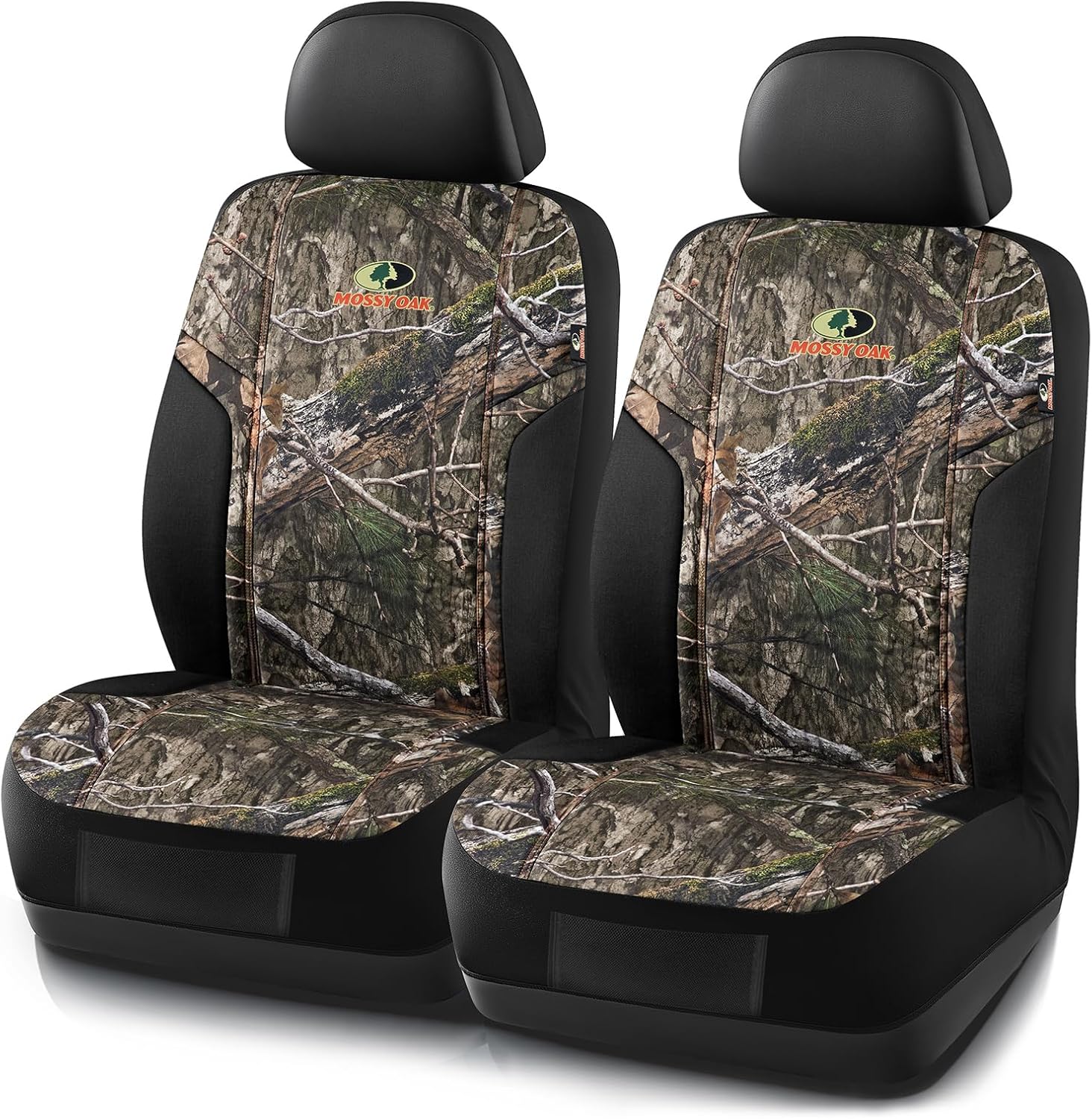 Mossy Oak Camo Seat Covers, Airbag Compatible, Universial Fit, Fit Most Bucket Seats - Made with Premium Rip-Stop Oxford Fabric - Official Licensed Product