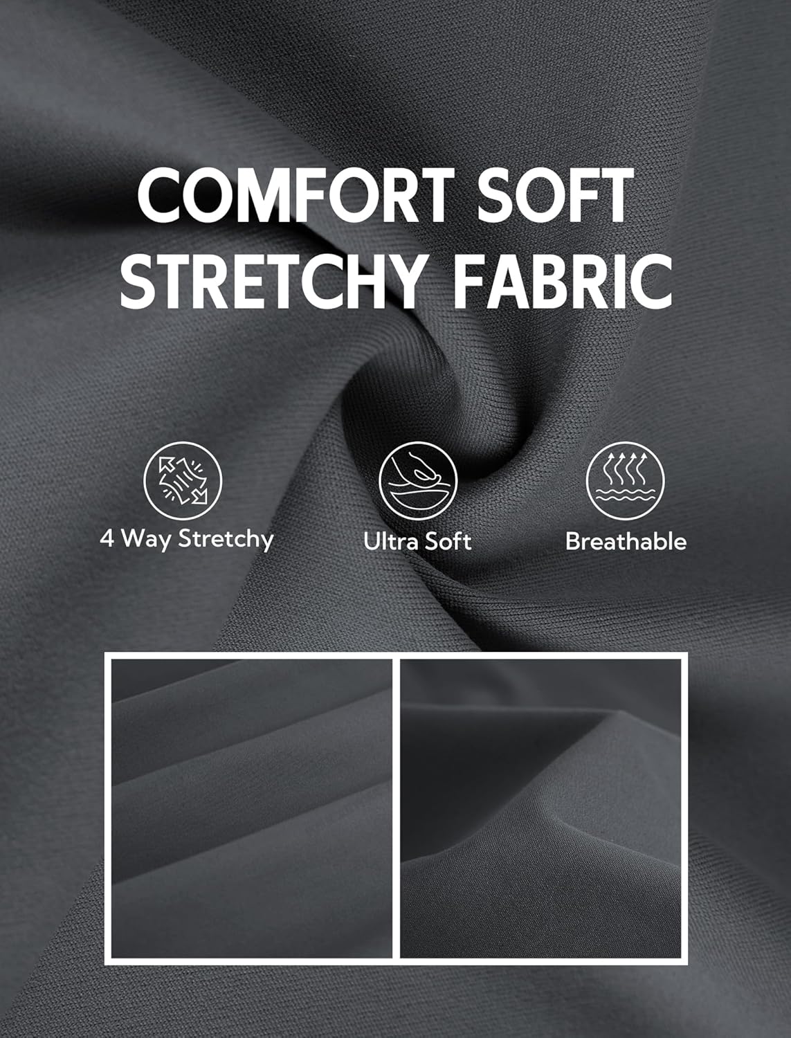 Women's Dress Pants Business Casual Stretchy Work Pants High Waisted Pull On Slacks Office Wide Leg Trousers - Image 5