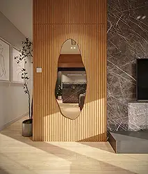 Espelho Decorativo Orgânico Grande 115x60 De Parede Quarto Sala Banheiro