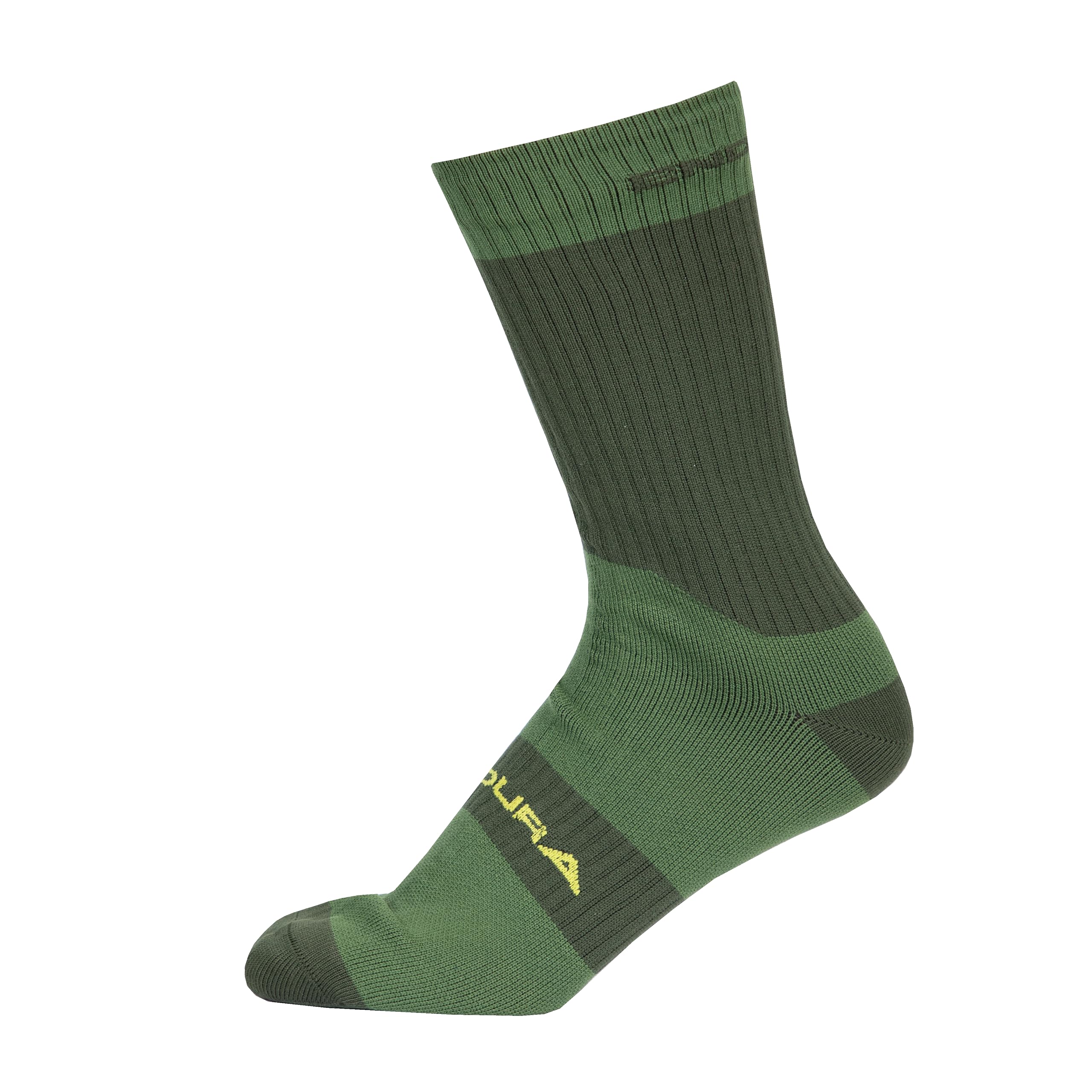 Endura Unisex Unisex Hummvee Waterproof Cycling Socks II (1-Pack) | Breathable | Durable | Arch Support, Forest Green, S-M