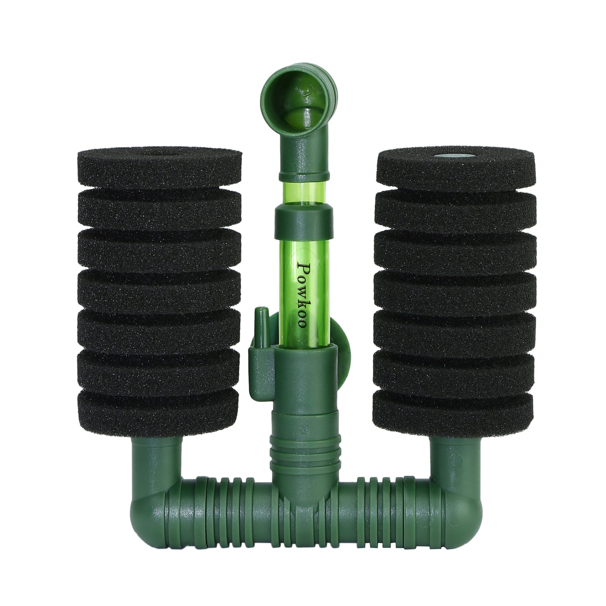 Double Sponge Filter Aquarium Filter Sponge, Quiet Foam Filter for 5 to 10 Gallon Fish Tank