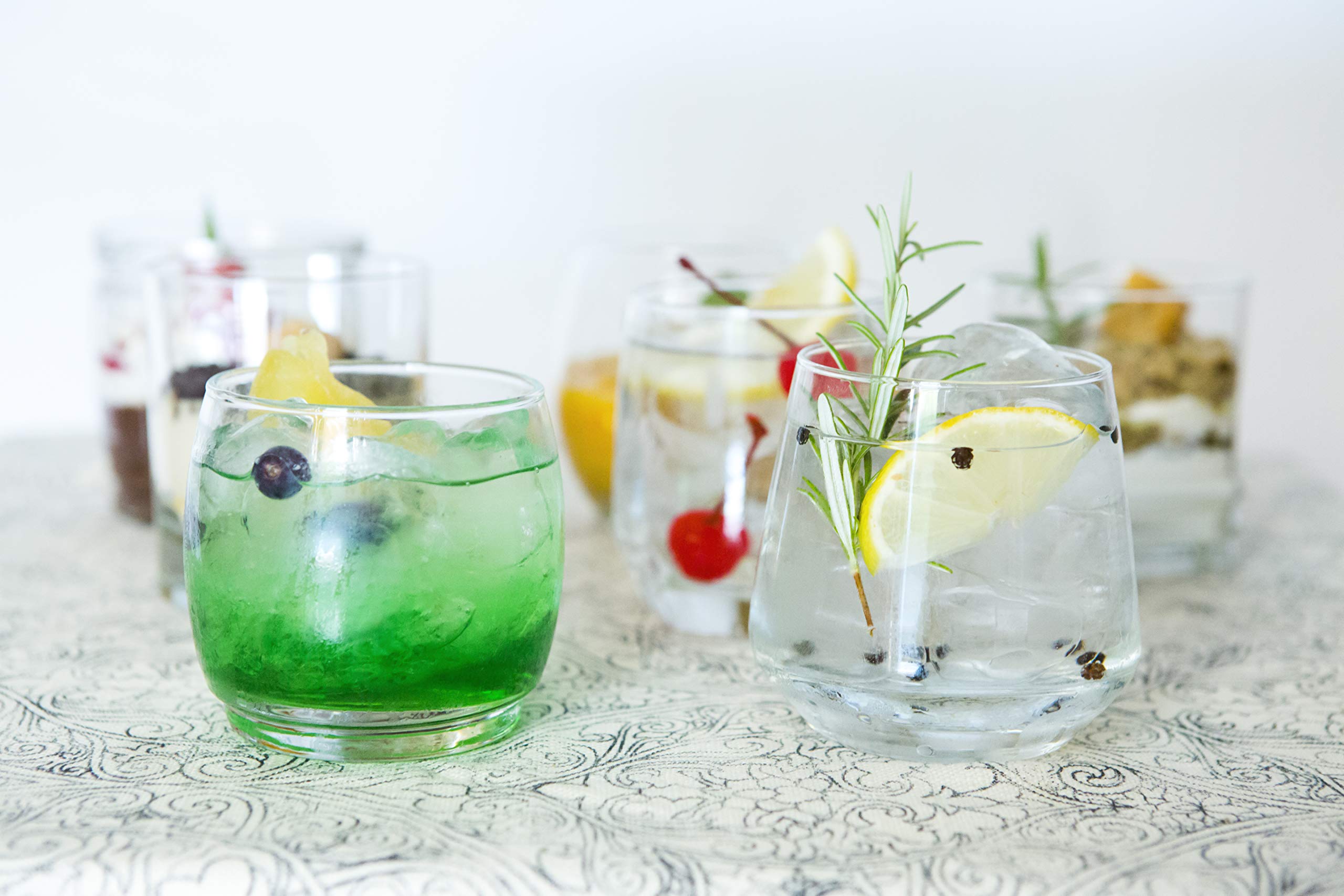 Excelsa New York - Set 6 Bicchieri In Vetro Da 370ml - Trasparenti, Impilabili, Lavastoviglie