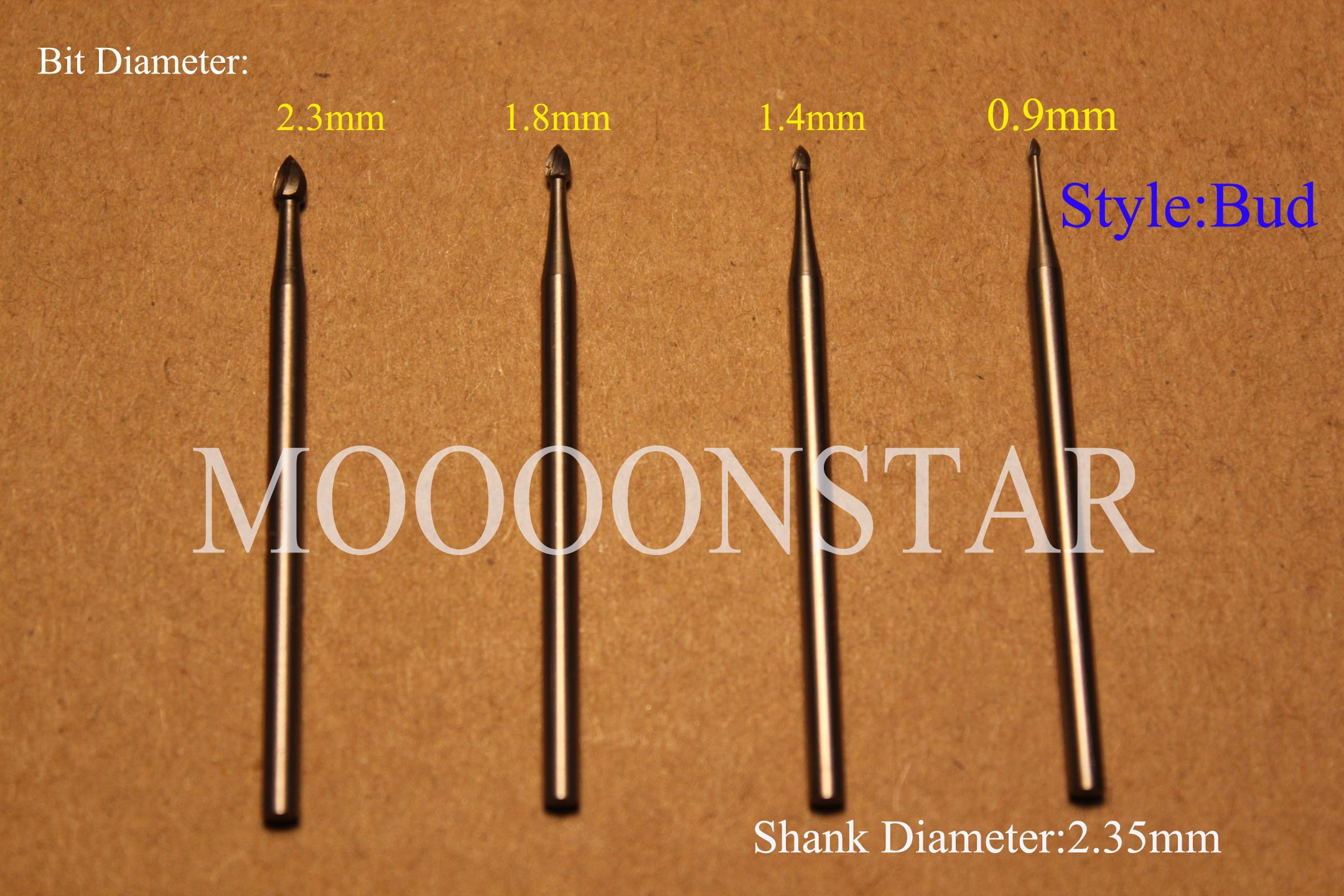 4 X Engraving Cutter Bits Burrs Bur Carving Rotary Tools for Dremel (BUD)