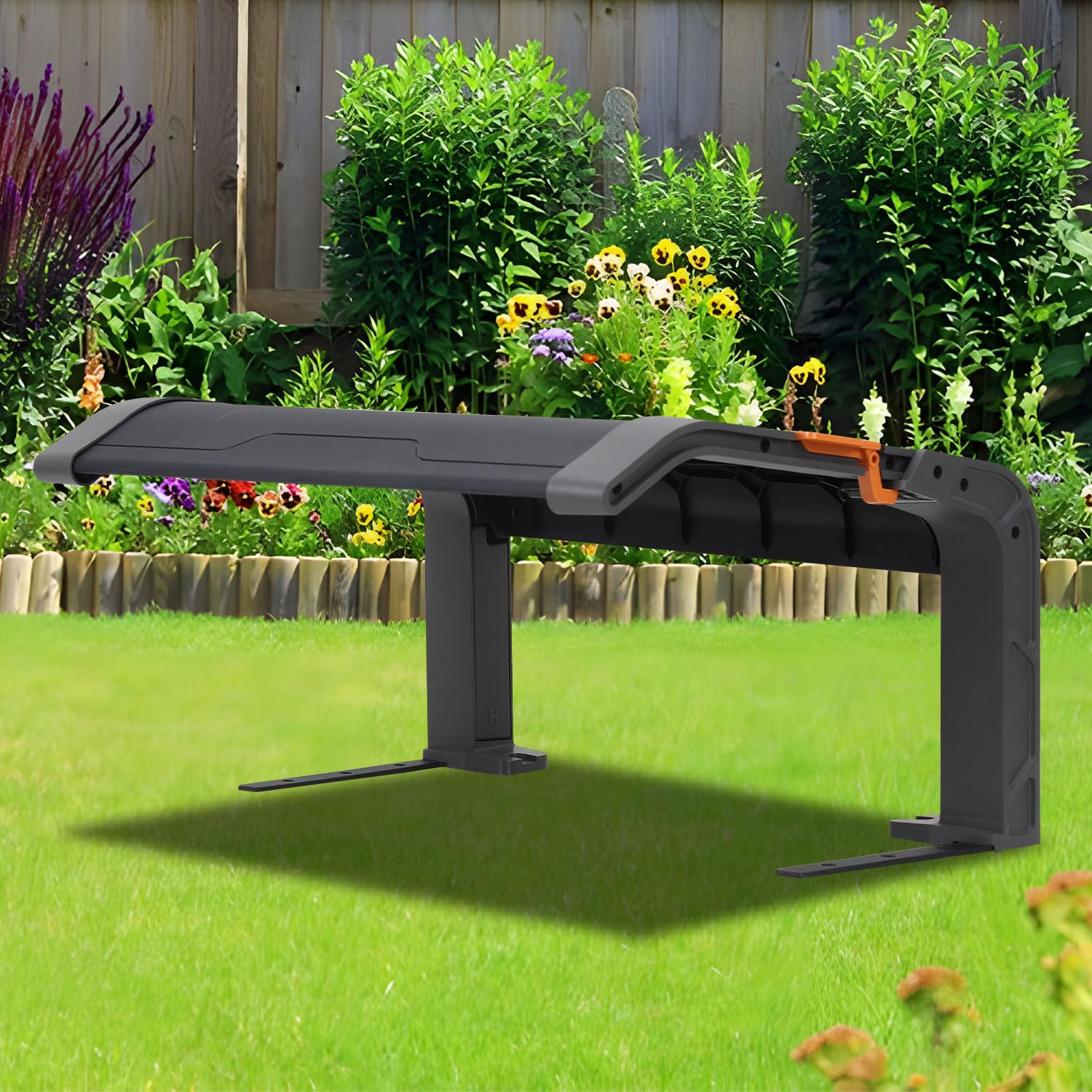 Garaje para robot cortacésped, plegable, garaje para robot cortacésped, 72 x 56 x 36 cm, fácil montaje, con patas de metal, protección contra rayos UV, lluvia y granizo