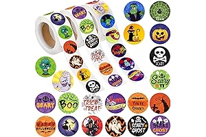 1500 Spooky Halloween Round Stickers
